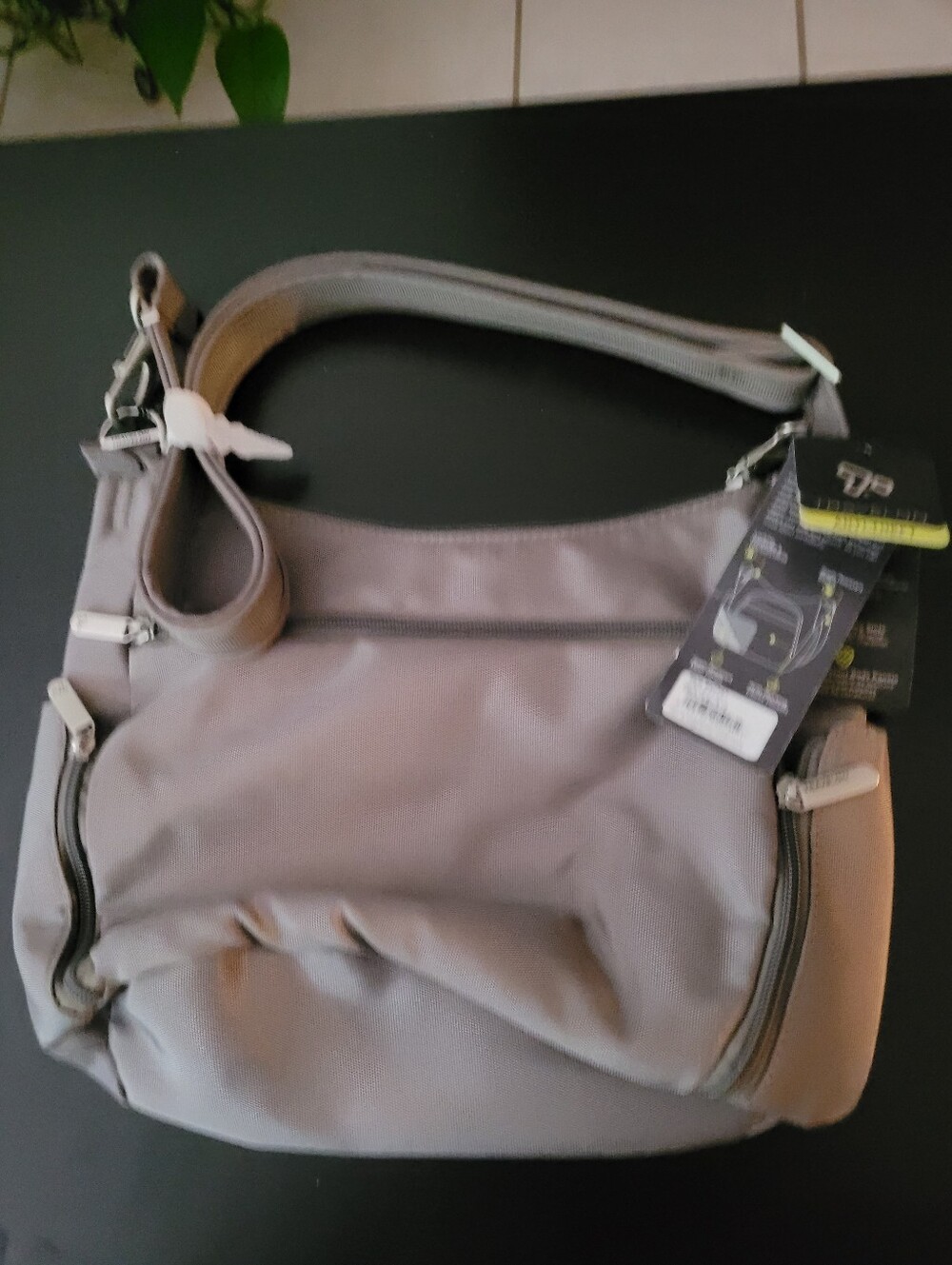 Travelon Women’s Everyday Gray Shoulder Bag - Lightweight Crossbody